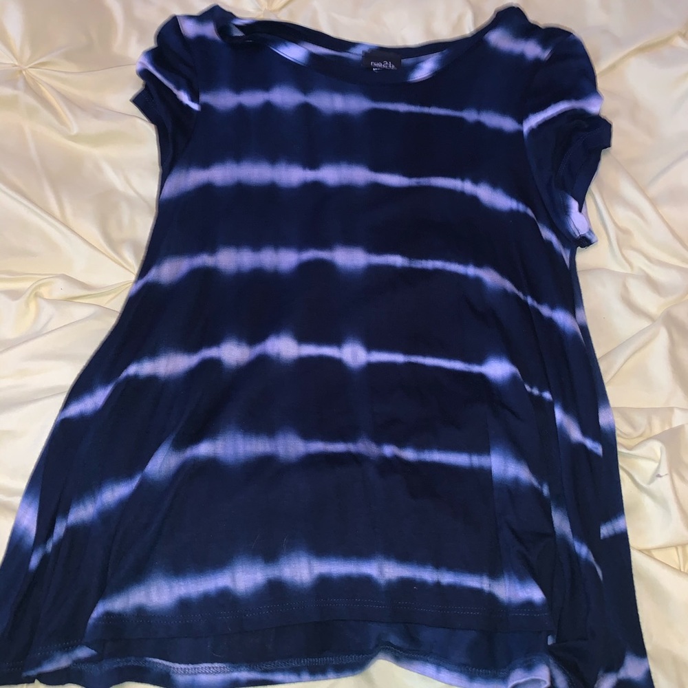 Navy and White Top
